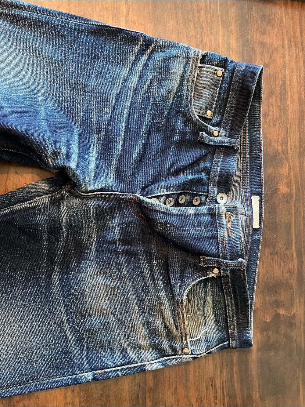 Men's The Unbranded Brand UB321 21 oz Straight Selvedge Raw Denim Jeans 36 - Picture 3 of 9